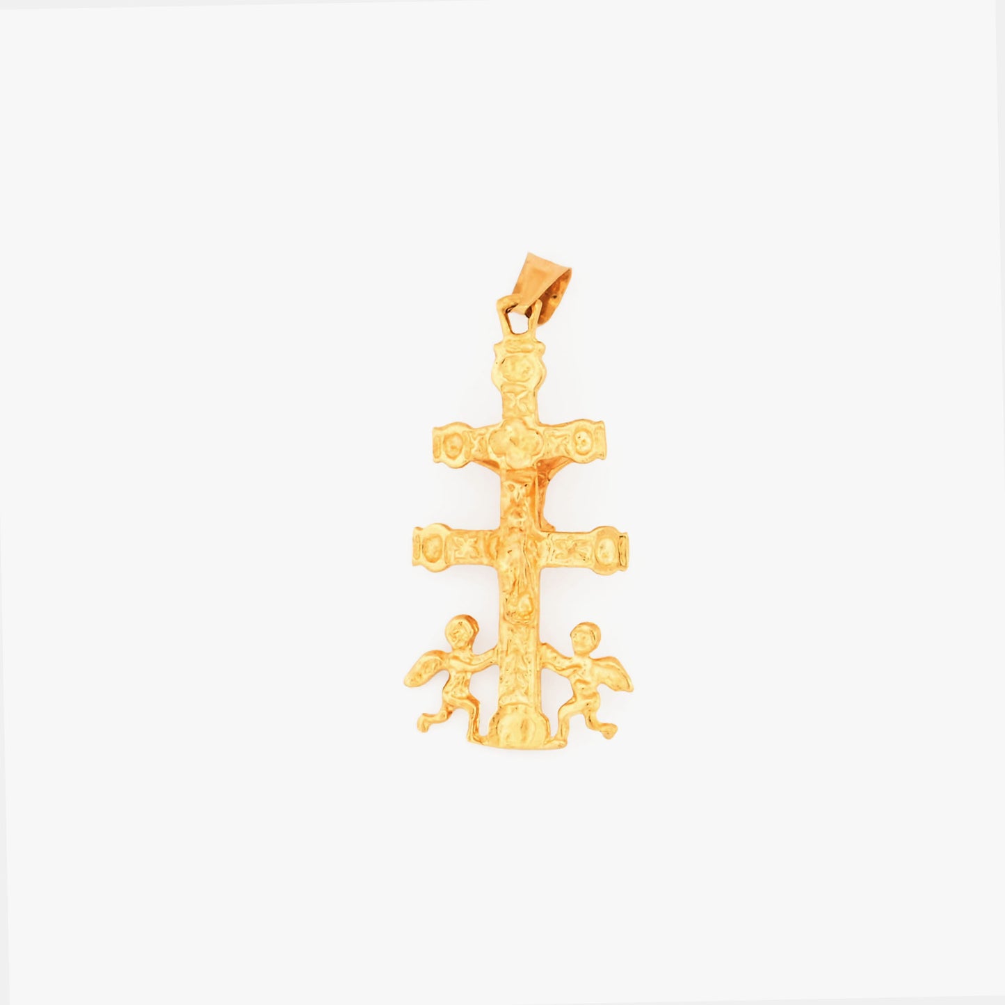 Colgante cruz de caravaca oro amarillo 18kt  - 30032C