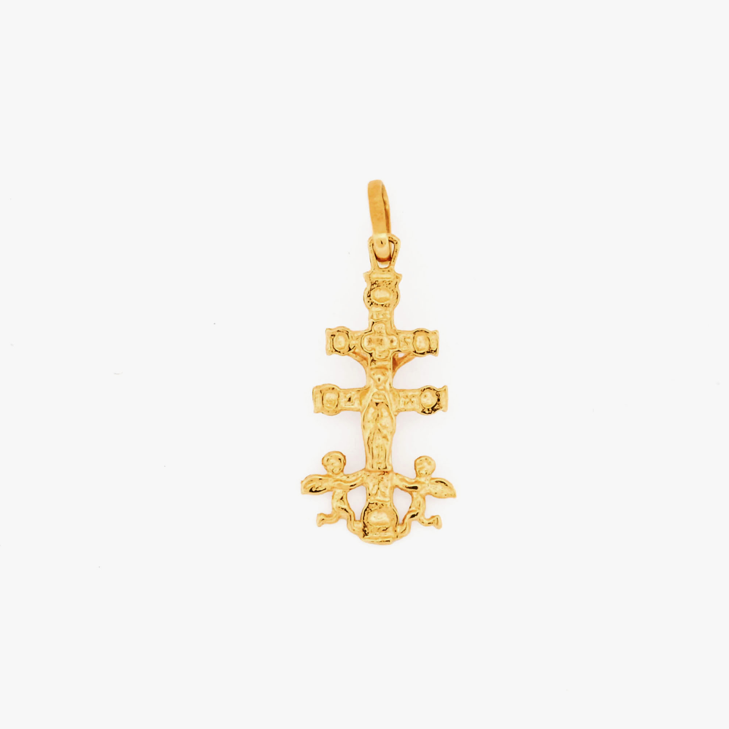 Colgante cruz de caravaca oro amarillo 18kt  - 30111C