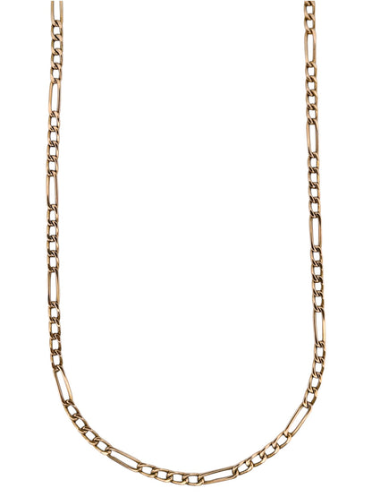 Comprar collar con cadena alterna barbada en oro amarillo de 18kt y cierre de cajón con un brazo de seguridad. Joya unisex. Envío GRATIS. Joyería Ian'Or.