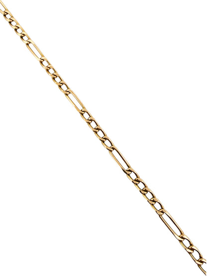 Comprar collar con cadena alterna barbada en oro amarillo de 18kt y cierre de cajón con un brazo de seguridad. Joya unisex. Envío GRATIS. Joyería Ian'Or.