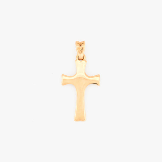 Comprar colgante en forma de cruz realizada en oro amarillo de 18kt . Una preciosa cruz unisex.Cruces de oro y diamantes 18kt baratas