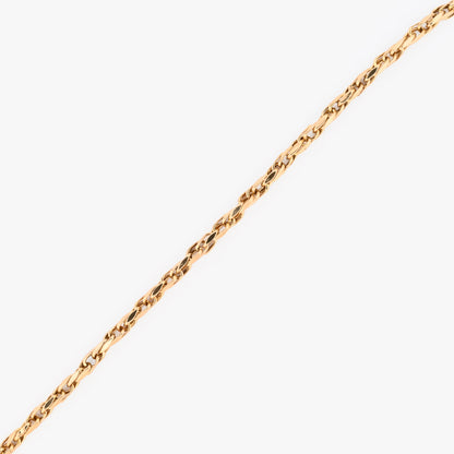 Comprar collar de oro amarillo de 18kt con cadena de cordón salomónico. La cadena mide 45,5cm de largo y dispone de un cierre tipo mosquetón. Joyería Ian'Or. Envío GRATIS.
