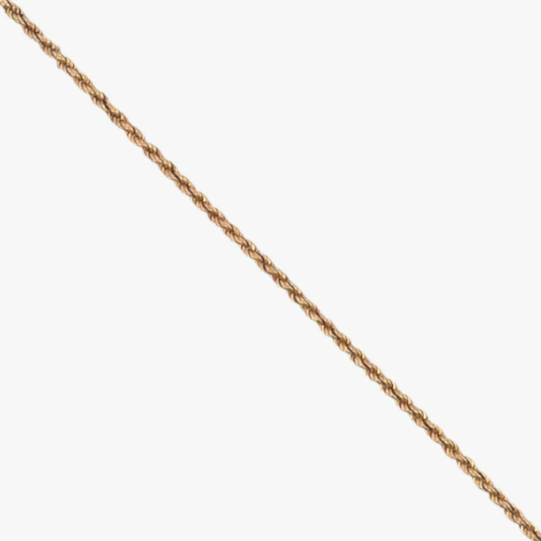 Comprar collar de oro amarillo de 18kt con cadena de cordón salomónico. La cadena mide 62cm de largo y dispone de un cierre reasa. Cordón salomónico Ian'Or.