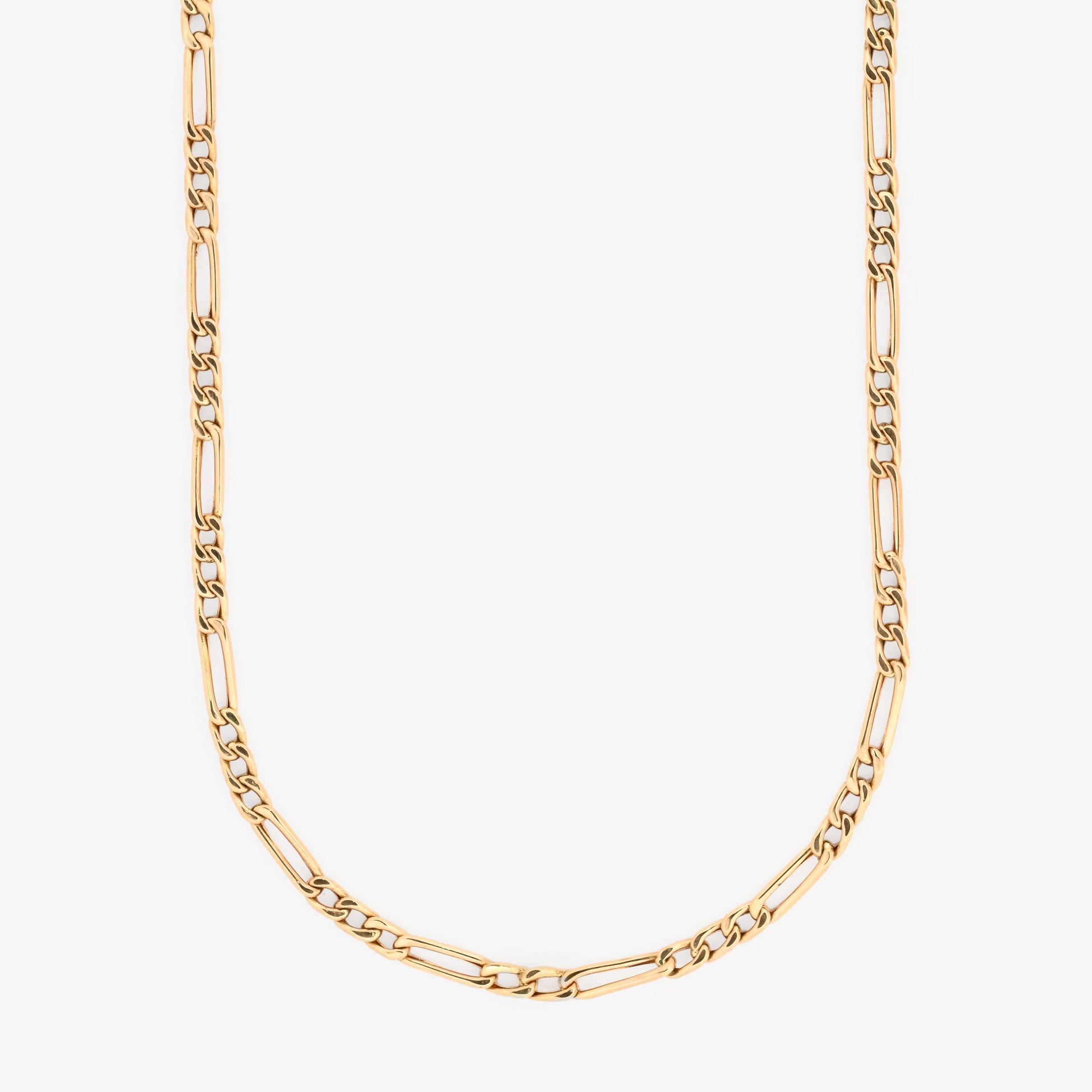 Comprar collar con cadena alterna barbada en oro amarillo de 18kt y cierre despegable. Joya unisex. Envío GRATIS. Joyería Ian'Or.