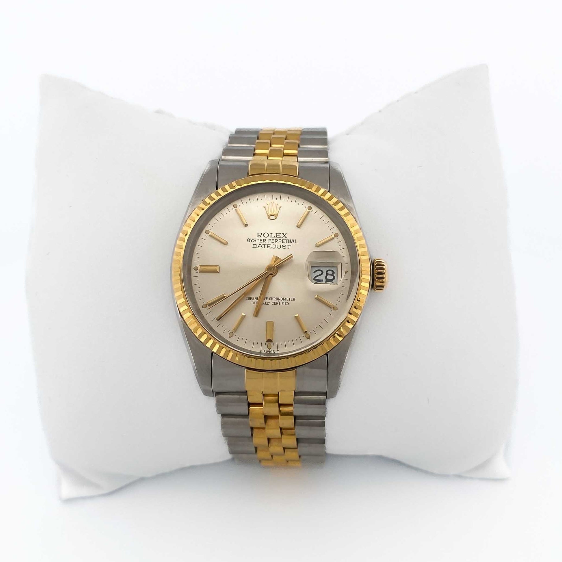 Reloj Rolex Oyster Perpetual Datejust con esfera de 36mm. Realizado en acero y oro  con correa Jubilée. Ref. 16013
Relojes Rolex de segunda mano baratos en Barcelona. relojes de alta gama al mejor precio.