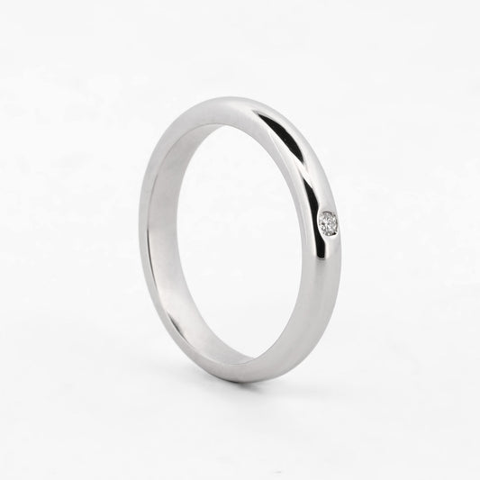 Alianza RABAT oro blanco 18kt y diamantes- 15896GM