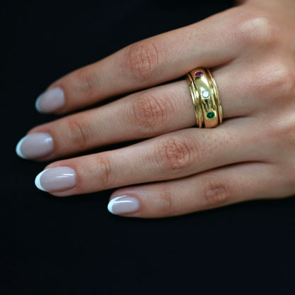 Anillo Piaget de oro amarillo 18kt con diamantes y piedras preciosas - 17118GM