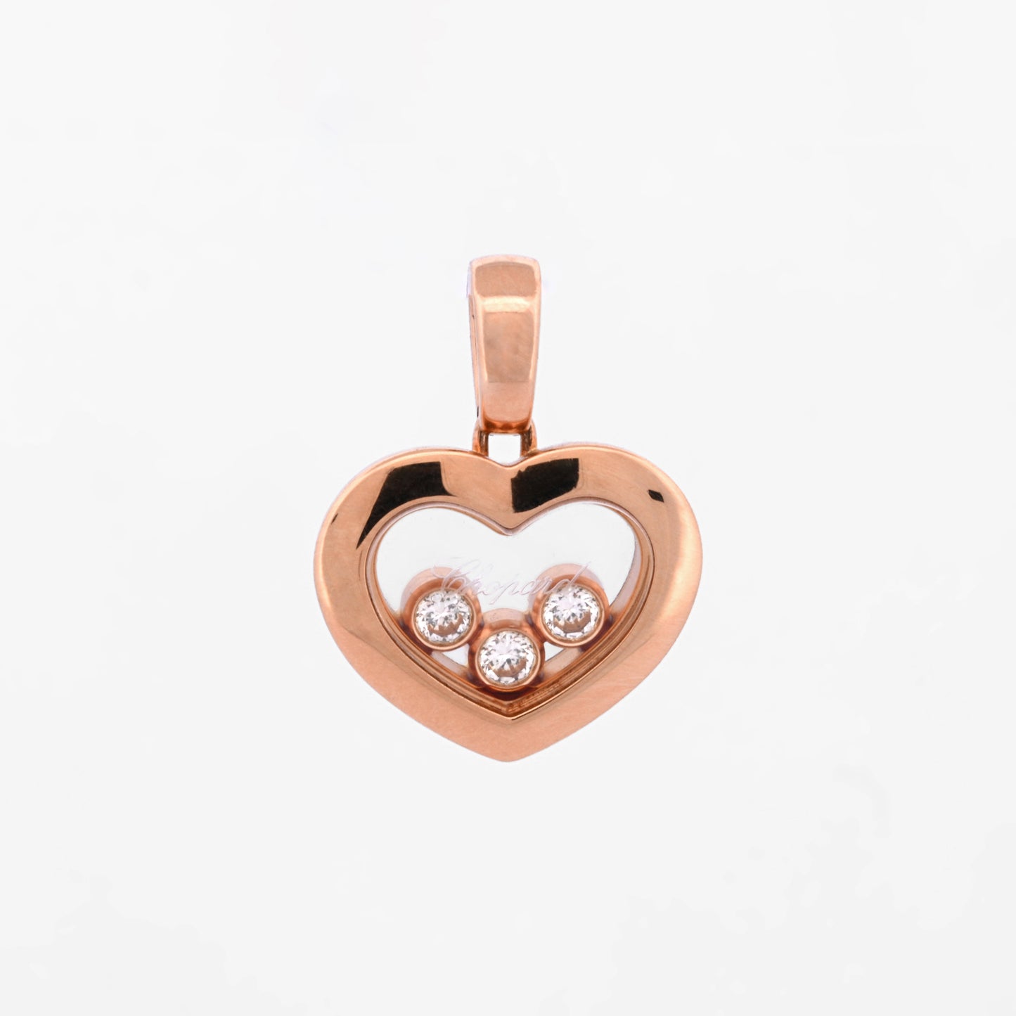 Colgante Chopard Happy diamonds icons oro rosa de 18k y diamantes brillante. Envío gratuito. Joyas Chopard original 