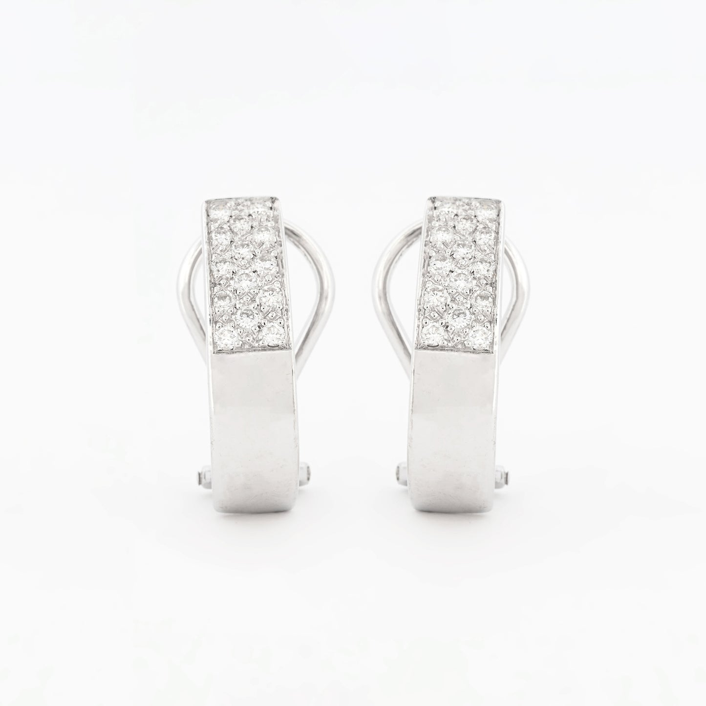 Pendientes oro blanco 18kt con diamantes - 27488C