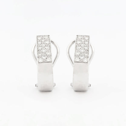 Pendientes oro blanco 18kt con diamantes - 27488C