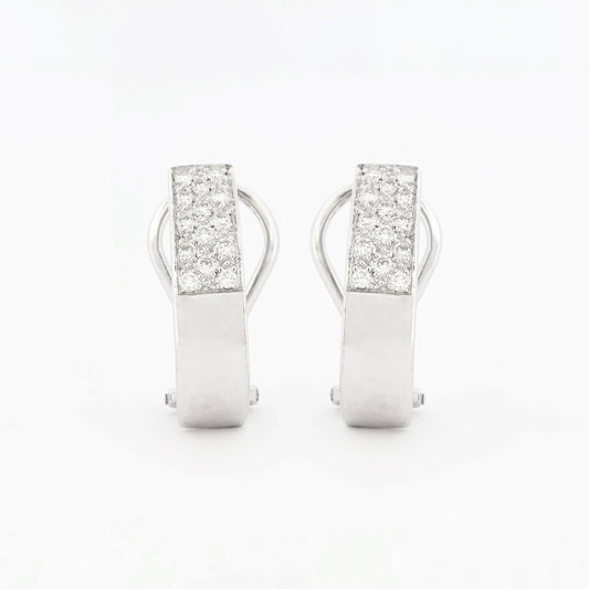 Pendientes oro blanco 18kt con diamantes - 27488C