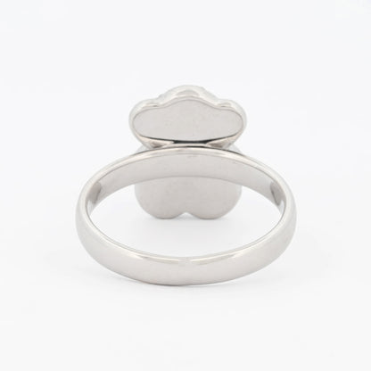 15835GM - Anillo TOUS oro blanco con osito de onix y diamantes
