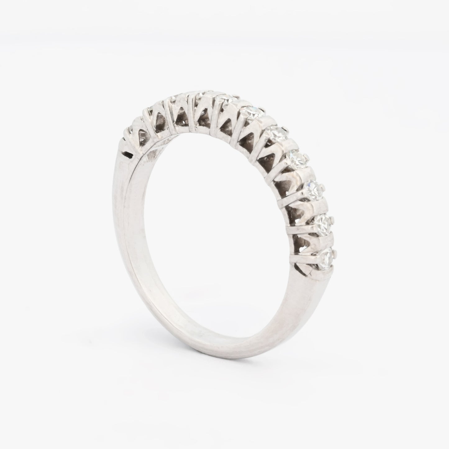 14948GM - Media alianza oro blanco 18kt con diamantes