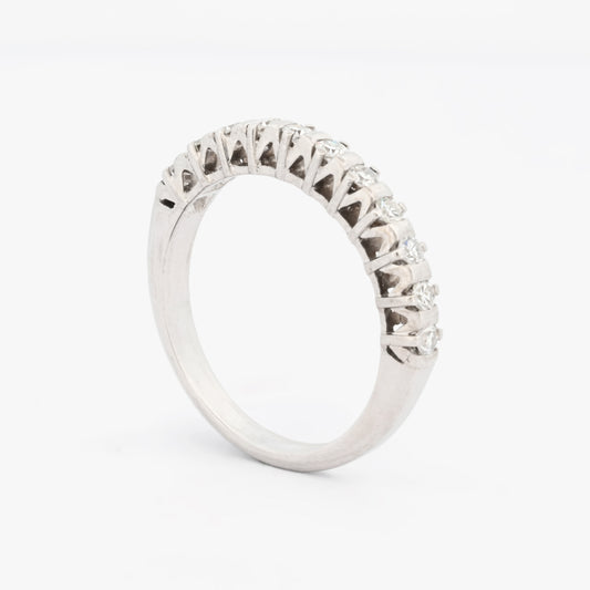 14948GM - Media alianza oro blanco 18kt con diamantes