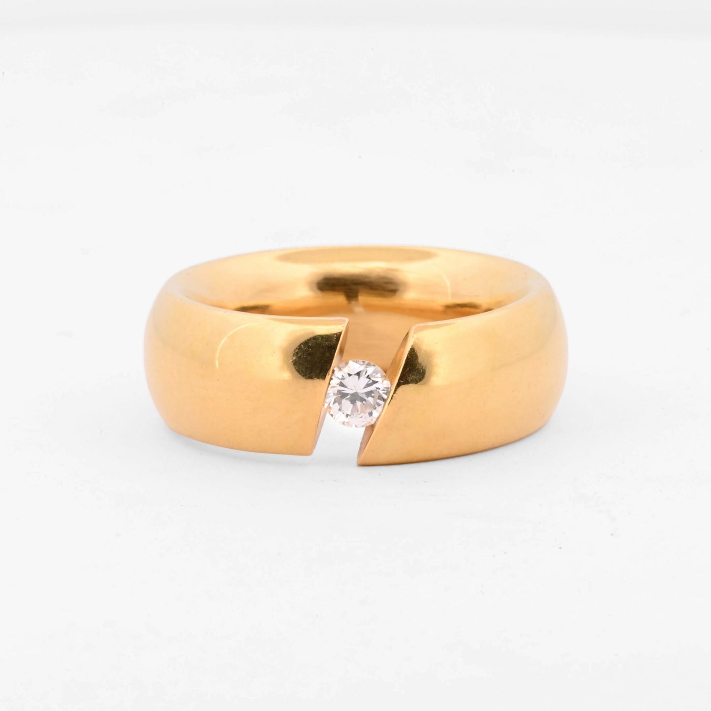 Anillo de oro amarillo 18k con diamante-15750GV