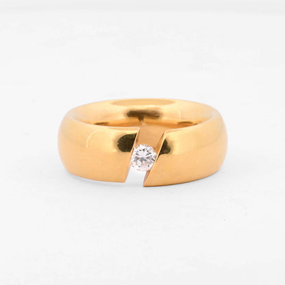 Anillo de oro amarillo 18k con diamante-15750GV