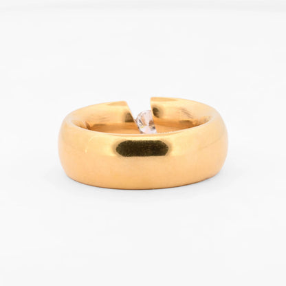 Anillo de oro amarillo 18k con diamante-15750GV