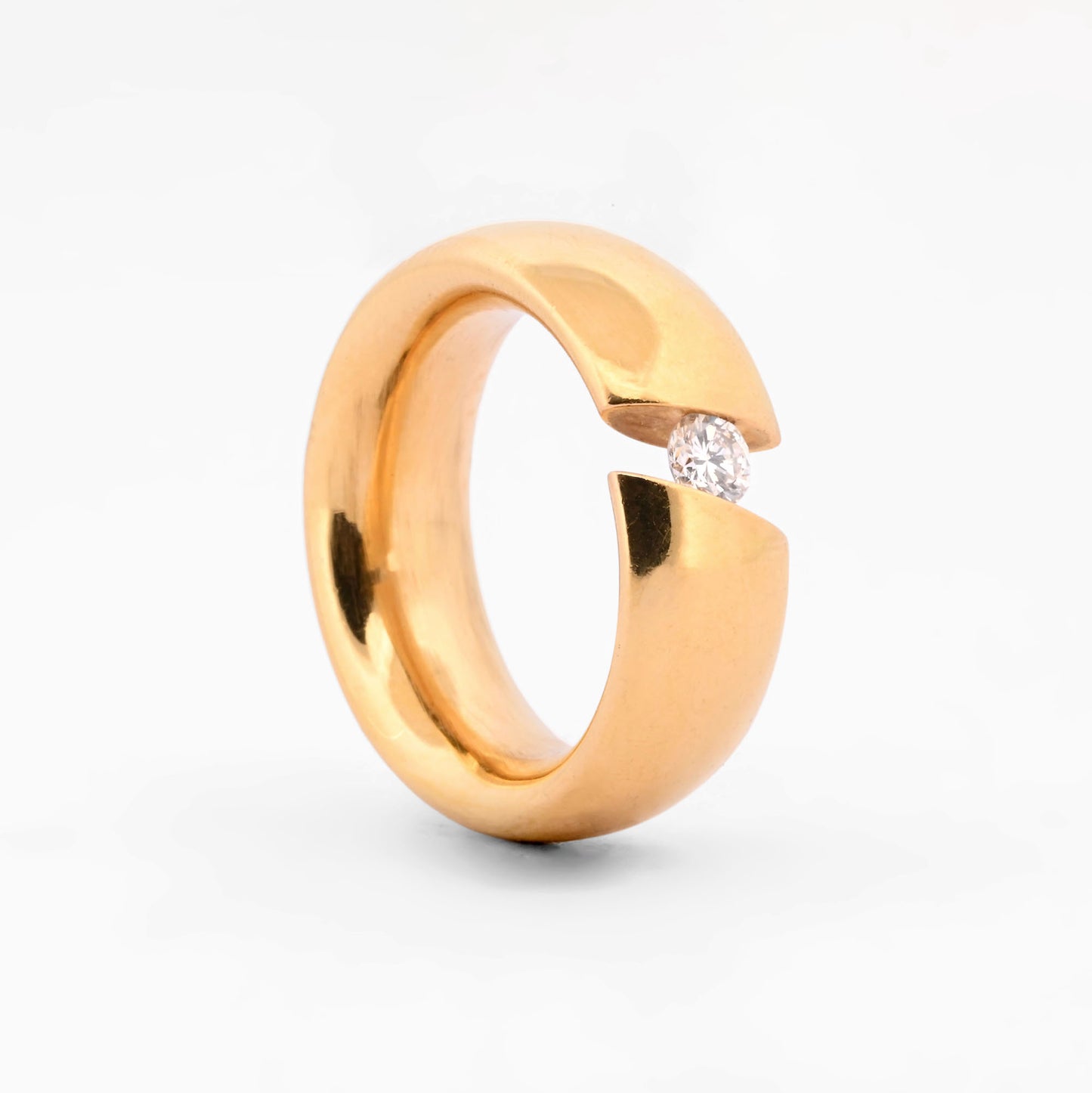 Anillo de oro amarillo 18k con diamante-15750GV