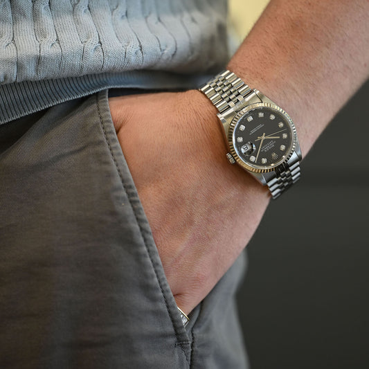 Reloj Rolex oyster perpetual datejust con diamantes - 16879GM