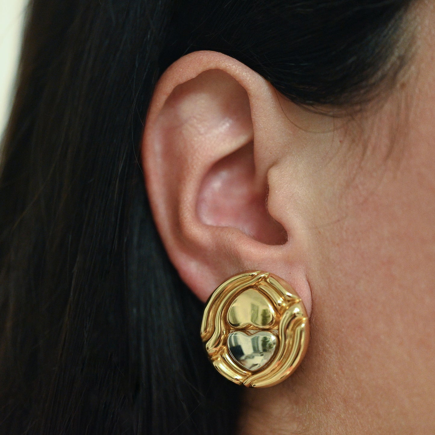 Comprar Pendientes de Chimento de oro amarillo y blanco de 18kt. Ian'Or Barcelona. Compra Venta de Oro. Envío gratuito.