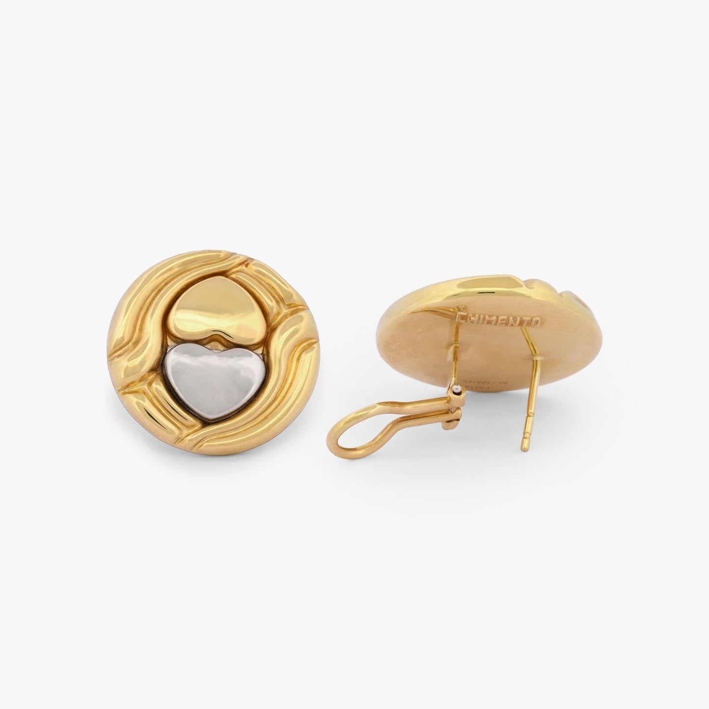 Comprar Pendientes de Chimento de oro amarillo y blanco de 18kt. Ian'Or Barcelona. Compra Venta de Oro. Envío gratuito.