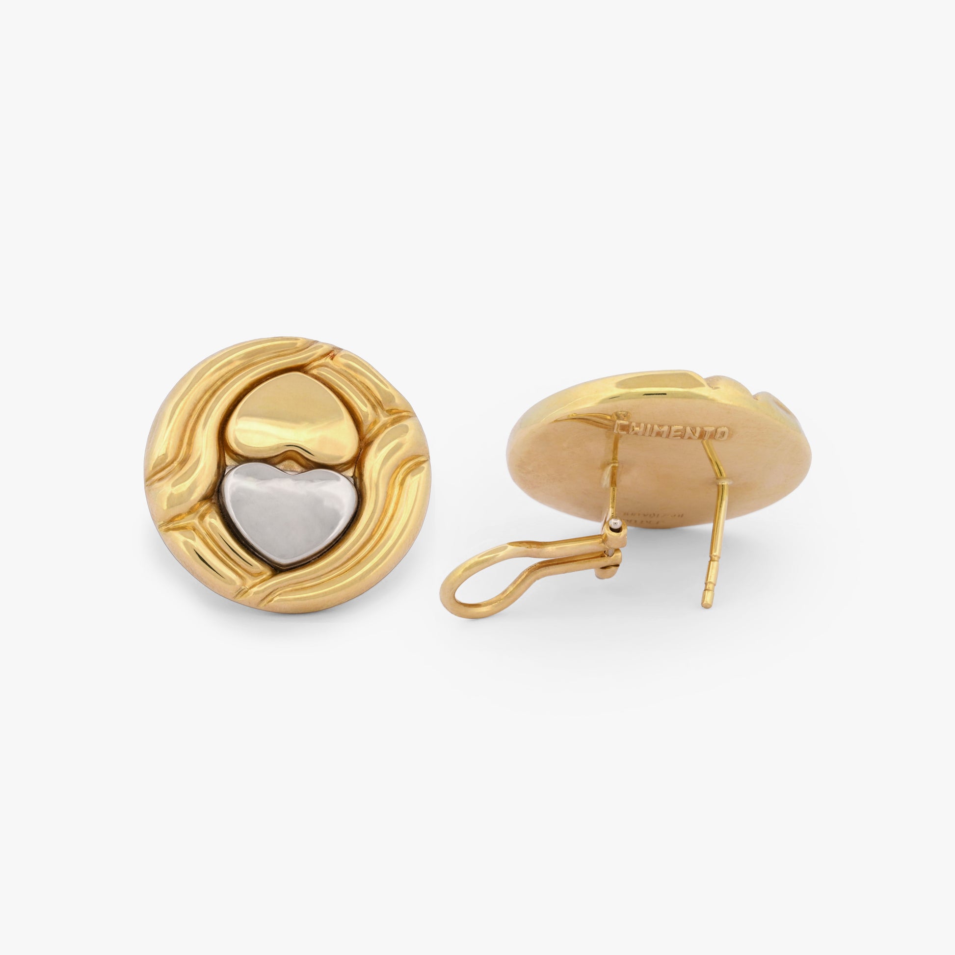 Comprar Pendientes de Chimento de oro amarillo y blanco de 18kt. Ian'Or Barcelona. Compra Venta de Oro. Envío gratuito.