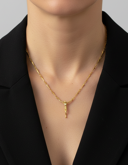 28042C - Collar cadena Cristo de Dalí oro 18kt - 63,5cm