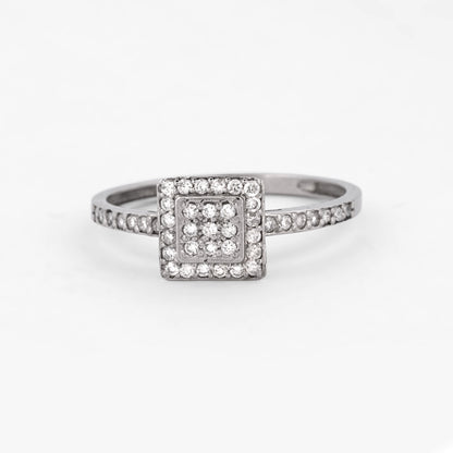 Comprar anillo desmontable de dos piezas en oro blanco de 18kt con rosetón y con  . Joyería Ian'Or. Envío GRATIS y pieza certificada.