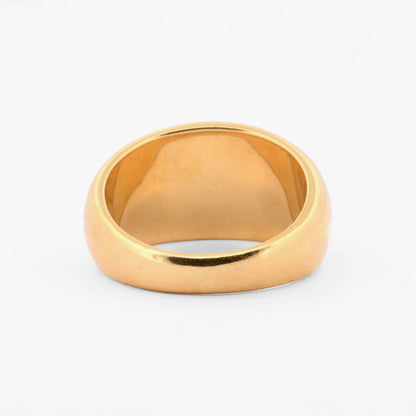 Comprar anillo realizado en oro amarillo con 8 brillantes en un lado del anillo. Anillos de segunda mano. Joyería Ian'Or. Envío gratis. Joyeria en Barcelona.