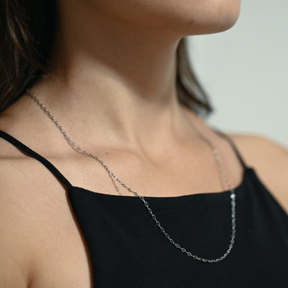 Comprar cadena de eslabones en oro blanco de 18kt. Cadenas con envio gratis y pieza certificada. Joyería Ian'Or.