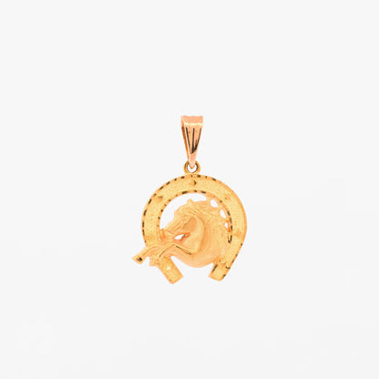Colgante Herradura y Caballo Oro Amarillo 18kt -26457GV