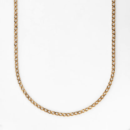 Comprar collar de oro amarillo de 18kt con cadena tipo barbada. Dispone de un cierre tipo mosquetón.Joyería Ian'Or. Envío GRATIS.