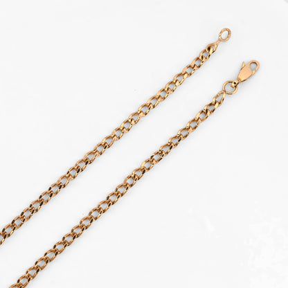 Comprar collar de oro amarillo de 18kt con cadena tipo barbada. Dispone de un cierre tipo mosquetón.Joyería Ian'Or. Envío GRATIS.