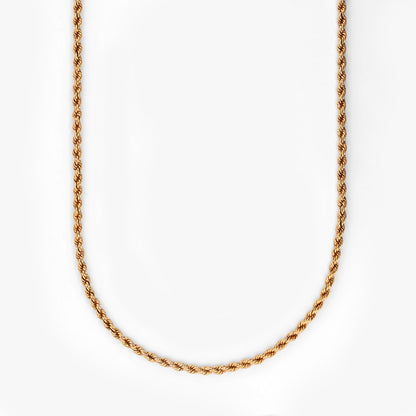 Collar cadena cordón salomonico de oro amarillo 18kt - 31537C