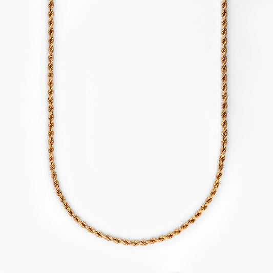 Collar cadena cordón salomonico de oro amarillo 18kt - 31537C