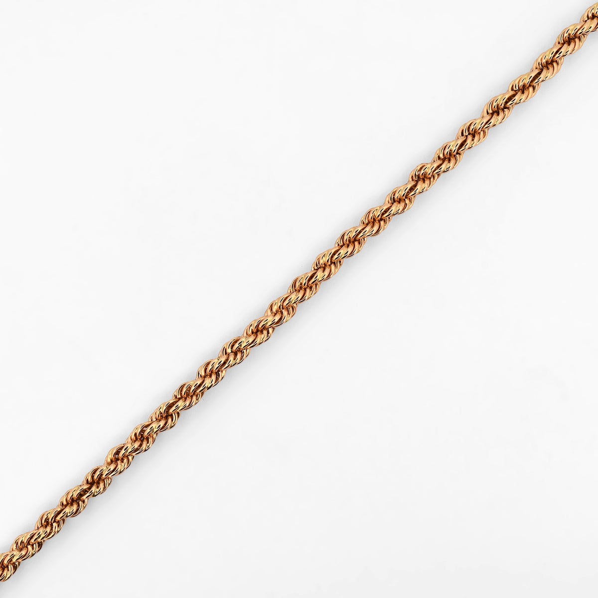 Comprar collar de oro amarillo de 18kt con cadena de cordón trenzado. La cadena mide 41,5cm de largo y dispone de un cierre tipo mosquetón.Joyería Ian'Or. Envío GRATIS.