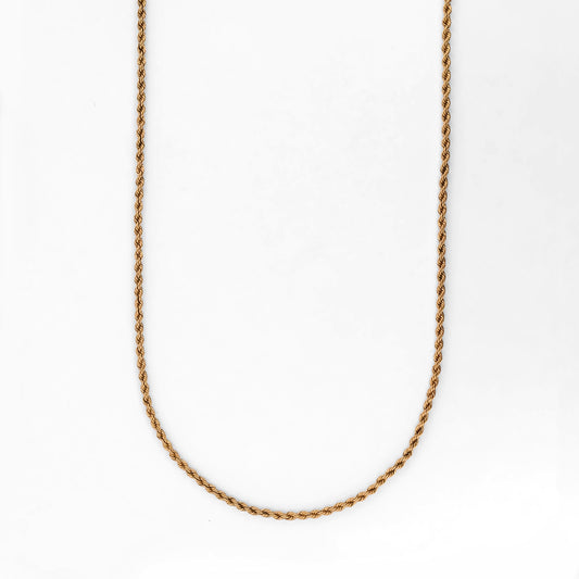 Comprar collar de oro amarillo de 18kt con cadena tipo cordón salomónico. Joyería Ian'Or. Envio GRATIS. Pieza certificada.