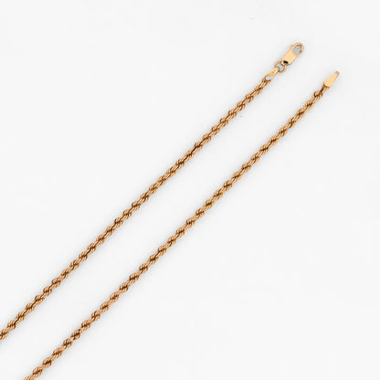 Comprar collar de oro amarillo de 18kt con cadena tipo cordón salomónico. Joyería Ian'Or. Envio GRATIS. Pieza certificada.