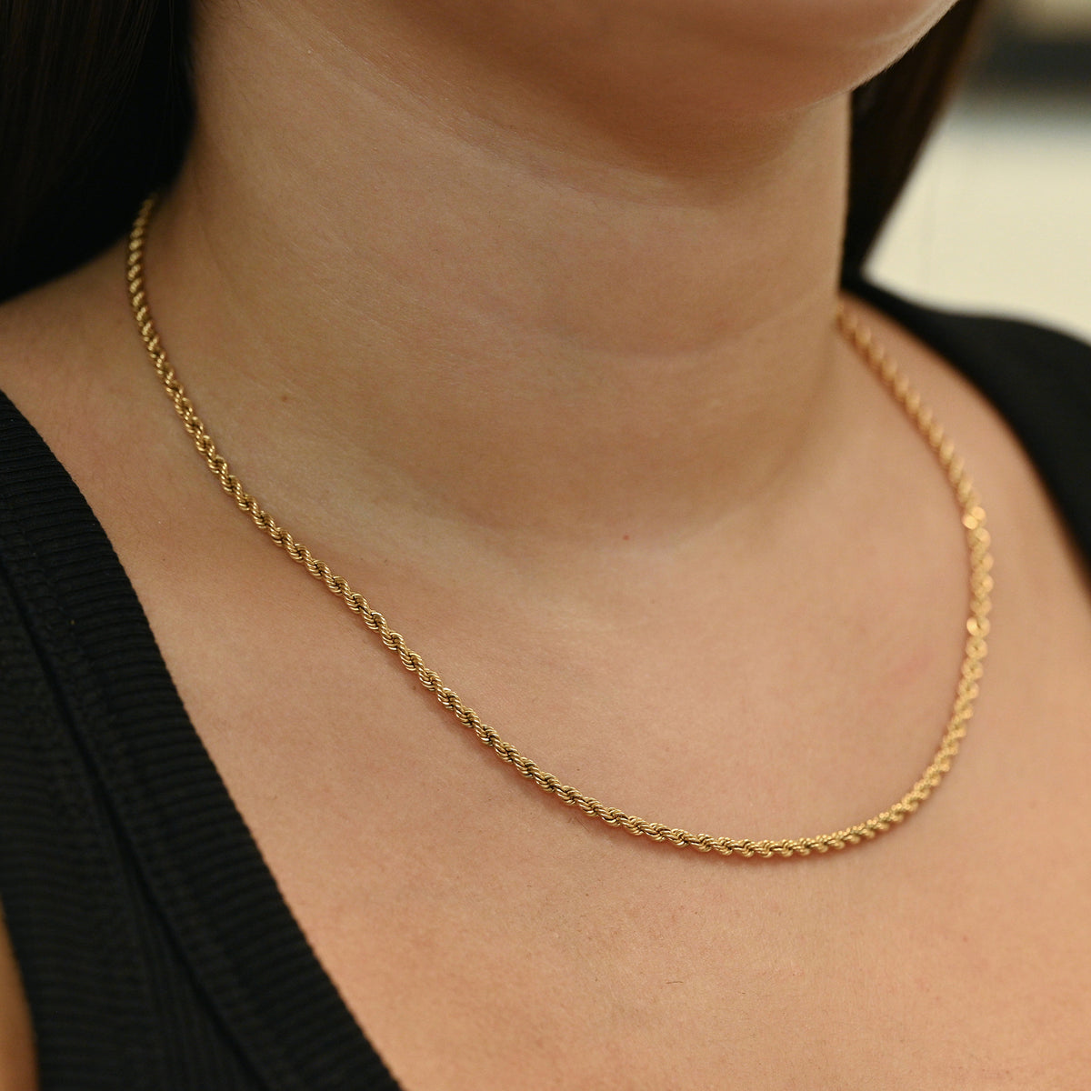 Comprar collar de oro amarillo de 18kt con cadena tipo cordón salomónico. Joyería Ian'Or. Envio GRATIS. Pieza certificada.