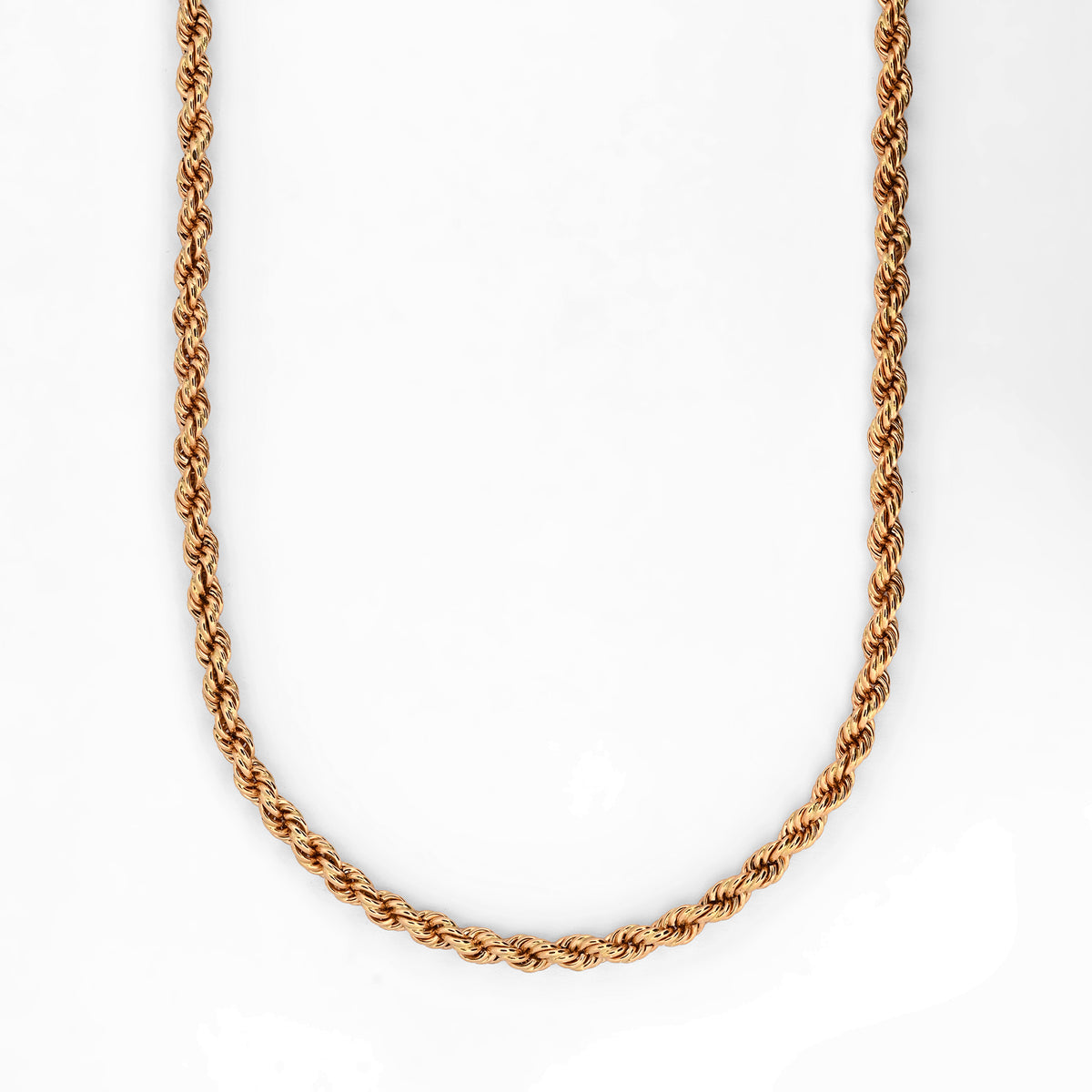 Comprar collar de oro amarillo de 18kt con cadena tipo cordón salomónico. Cierre tipo mosquetón. Joyería Ian'Or. Envio GRATIS.