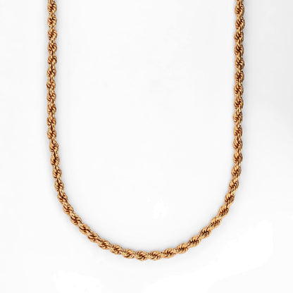 Comprar collar de oro amarillo de 18kt con cadena tipo cordón salomónico. Cierre tipo mosquetón. Joyería Ian'Or. Envio GRATIS.