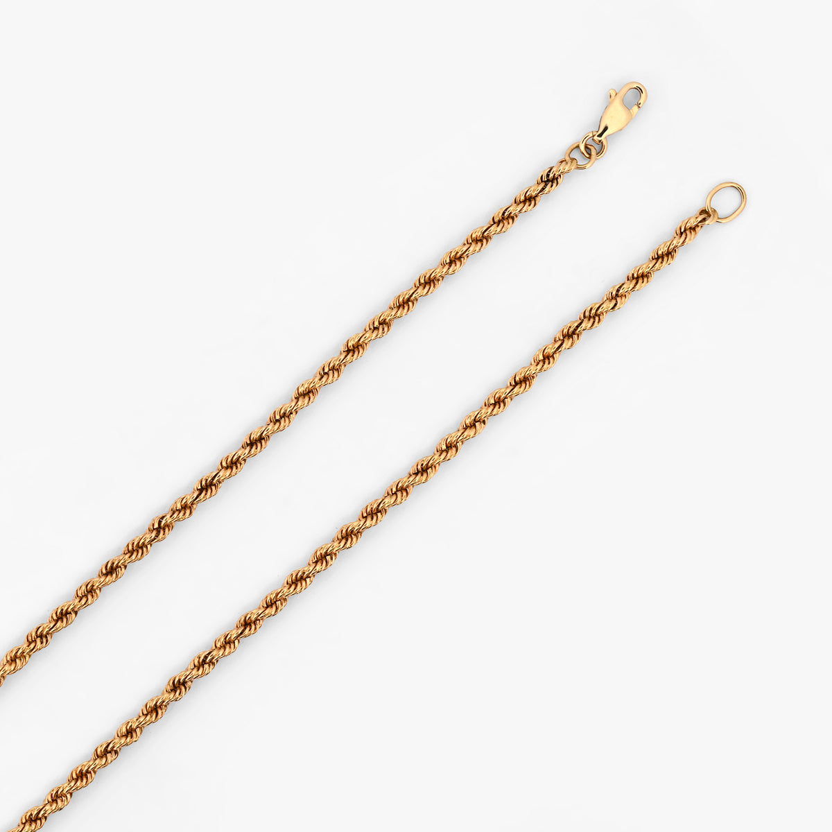 Comprar collar de oro amarillo de 18kt con cadena tipo cordón salomónico. Cierre tipo mosquetón. Joyería Ian'Or. Envio GRATIS.