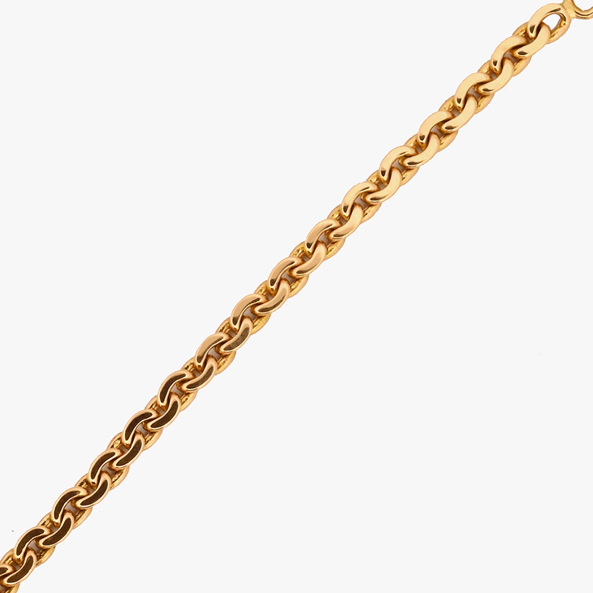 Comprar collar de cadena estilo calabrote de eslabones ovalados con barra central de oro amarillo de 18K. Pieza certificada, envío gratuito