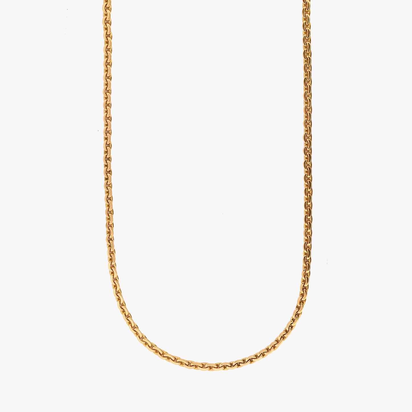 Comprar collar de cadena estilo calabrote de eslabones ovalados con barra central de oro amarillo de 18K. Pieza certificada, envío gratuito