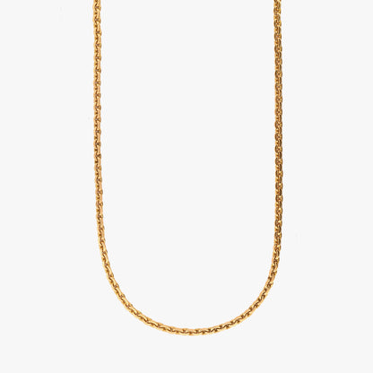 Comprar collar de cadena estilo calabrote de eslabones ovalados con barra central de oro amarillo de 18K. Pieza certificada, envío gratuito