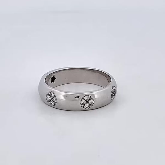 Comprar anillo realizado en oro blanco de 18kt con 20 diamantes talla brillante. Anillos de segunda mano. Joyería Ian'Or. Envío GRATIS. Ian'Or.
