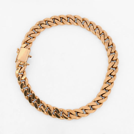 Comprar pulsera de eslabones barbados en oro amarillo de 18k. Joyería Ian'Or. Envío gratuito.