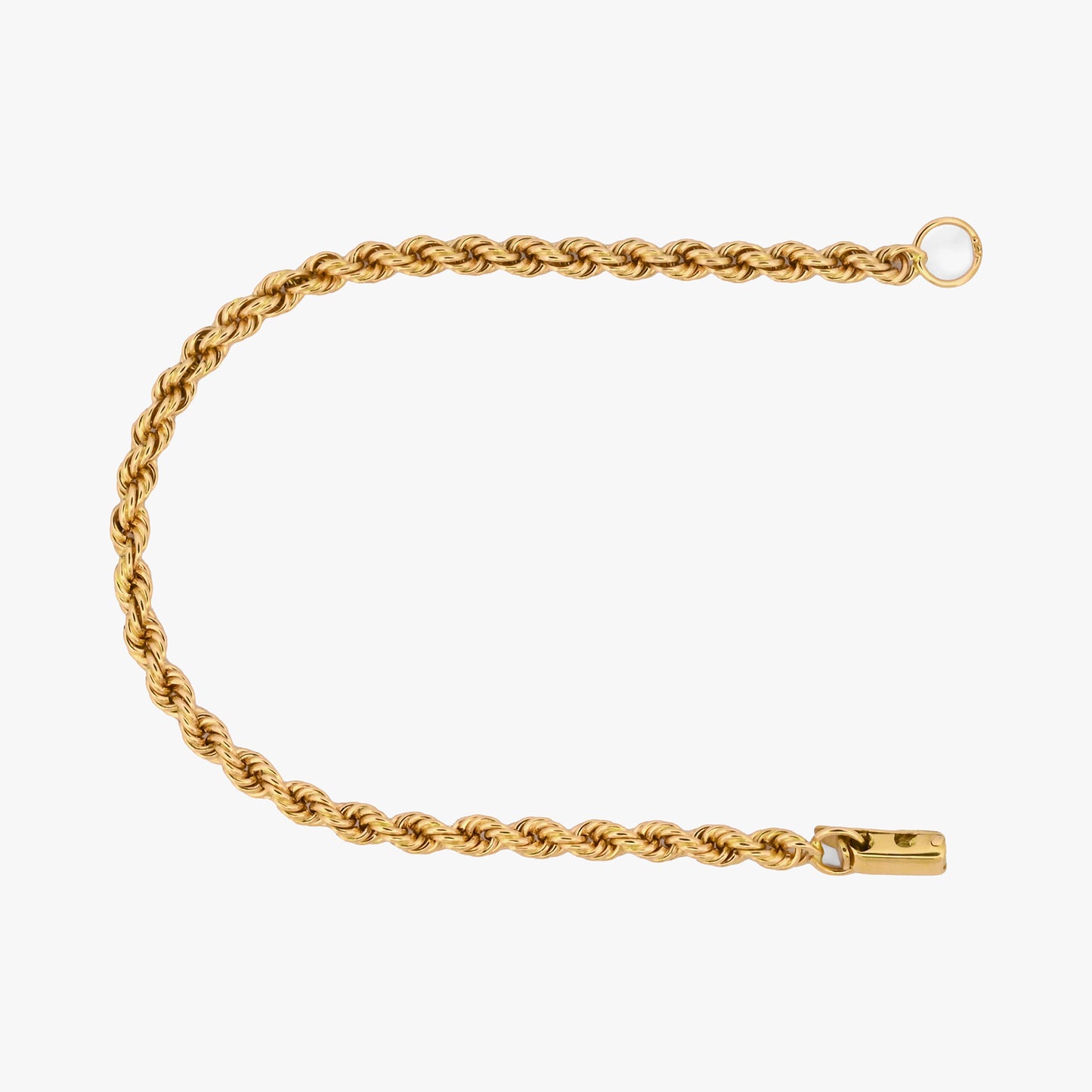 Pulsera cordón salomónico oro amarillo 18K eslabón trenzado en espiral. Joya distintiva y llamativa de gran robustez. Pieza certificada y envío gratuito