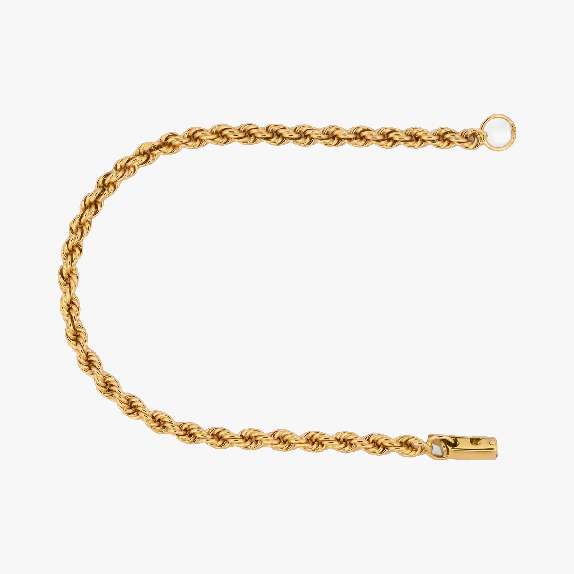Pulsera cordón salomónico oro amarillo 18K eslabón trenzado en espiral. Joya distintiva y llamativa de gran robustez. Pieza certificada y envío gratuito